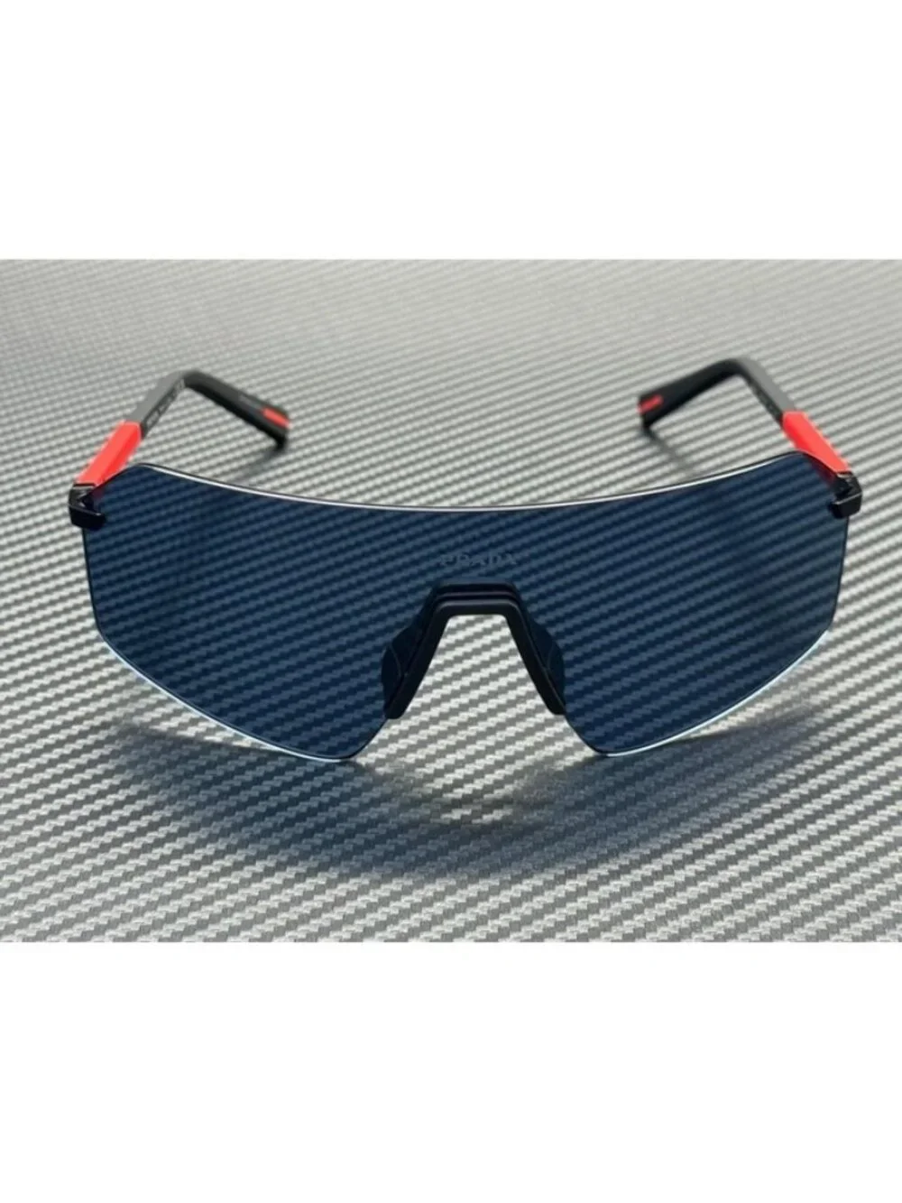 New PRADA LINEA ROSSA Men Black Sunglasses 70-21-130